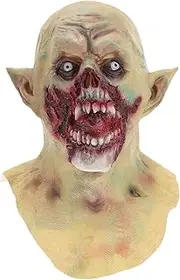 Vaguelly Vampire Headgear Novelty Halloween Costume Pranks for Adults Scary Old Man Halloween Cosplay Full Head Scary for Halloween Realistic Human Masks Adult Costumes Natural