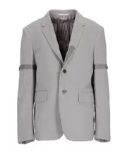Thom Browne Single-Breasted Tailored Blazer 2,3,4 light gray
