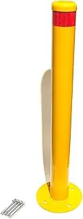 Surface Mounted Bollard 9x90cm Yellow Vehicle Heavy-Duty carpark Bollard Barrier