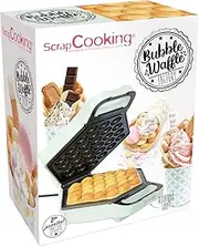 SCRAP COOKING 3907 Bubble Factory Waffle Iron - Electric Hong Kong Bubble Waffle Machine for Egg Waffles Bakery - 180 Degree Rotating, Non-Stick & Compact, 20, Glass, Water Green