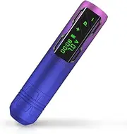 EZ Wireless Tattoo Machine - 4.0mm Stroke Tattoo Pen Machine with 1800mAh Battery Power Supply Rotary Tattoo Gun Equipment Needle Cartridges for Professional Tattoo Supply (Portex 2S Purple)