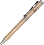 SAMFUNG Stick Ballpoint Pen Solid Brass EDC Pen, Pocket Rollerball Signature Pen with Black Ink Refill for Writing Stationery Gift Office Business