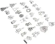 GALPADA 54pcs Christmas Decorations Pendant Kit Indoor Ornament for Diy Necklace Bracelet Crafting