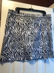 NWT Ladies GREG NORMAN Navy Blue & White Zebra Golf Skort - size 16 $79