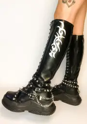 [Lamoda] Braggin' Knee High Combat Boots