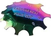 French Nail Template and Smile Line Cutting Edge Cutter Stainless Steel Manicure Tool for Perfect French Tips Nail Art Stencils for Precise Edge Cutting and Design
