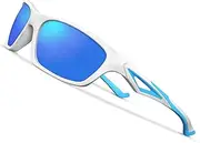 [DEAFRAIN] Kids Polarized Sunglasses TPEE Unbreakable Flexible Sport Glasses UV Protection for Boys Girls Age 3-7