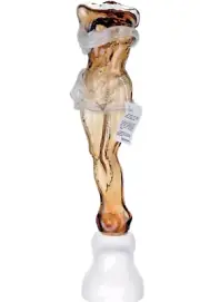 ION TAMAIAN Art Glass Transparent Brown Woman Torso Sculpture Hand Blown New