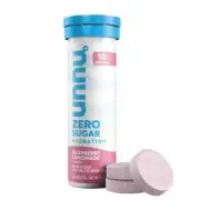 Nuun Zero Sugar Hydration Drink, Raspberry Lemonade 10 Tablets 811660029894VL