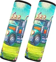 Cartoon Truck in Garden Car Seat Strap Cover Backpack Strap Pads Stroller Strap Covers