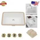 Stylish Rectangular Undermount Sink 20" x 14.5" - Seamless White Vanity Upgrade