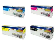 SET Brother Genuine H/Yield TN-251BK TN-255C TN-255M TN-255Y Toners HL3150CD