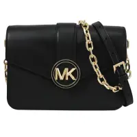 在飛比找momo購物網優惠-【Michael Kors】簡約圓標MK LOGO皮革2背帶