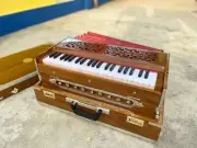 Professional 2-Line Harmonium – Double Reed, 42 Keys, 3.5 Octave Bass Male