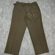 NEW Dockers Pants Mens 38 Brown Polyester Wool Flat Front Relaxed Lightweight