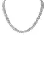 Cz By Kenneth Jay Lane Round Chevron Collar Necklace, 16