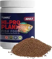 Tunai HI-PRO Plan 55% Protein Reinforced Fish Food |250g, 1mm Pellets| Can be Fed for Medium & Adult Sized Goldfish, Betta. Angelfish, Molly, Tetra, Dwarf Gourami, Small Koi