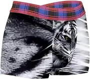 [VBFOFBV] Men's Funny Underwear, Boxer Briefs Stretch Boxer Trunk, Animal Tiger