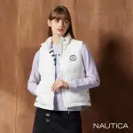 【NAUTICA】女裝 純色立領麵包背心(白)