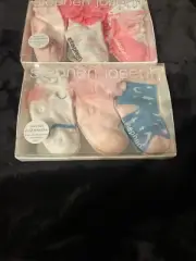 Stephen Joseph Girl Socks 0-12m 2 Boxes 6 Pair