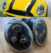 R52 MINI Cooper S JCW LED Angel Eye Projector Headlights 2005 - 2008 RHD