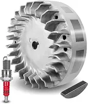 Billet Aluminum Flywheel 10krpm for Predator 212 Non Hemi 224cc & New Ghost 212cc Engine, Upgrade Lightweight Flywheel Fits for Honda GX200 Clone 196cc BSP Tilly with Key & Spark Plug