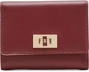[Anne Klein] Women's Ak Medium Flap Wallet with Enamel Turn Lock