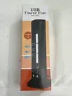 USB TOWER FAN WITH LIGHT -BY CACTUS INSTRUMENTS -IN BLACK COLOR