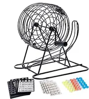 Bingo Machine Cage - Deluxe Manual Lottery Game Machine,Lottery Ball Machine with Curved Latch for Celebrations, Events, and Game Nights