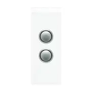 Clipsal Saturn 2 Gang Architrave Switch with LED Pure White