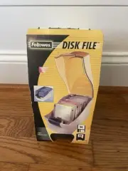 Fellowes 3.5" Floppy Disk File Storage Case Holds 50 Disks Diskette New