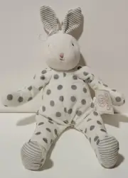 Bunnies By The Bay White Grey Polka Dot Bunny Rabbit Security Plush Toy 16" New