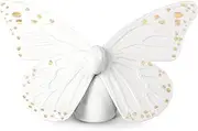 [LLADRÓ] Butterfly Figurine. Golden Luster & White. Porcelain Butterfly Figure.