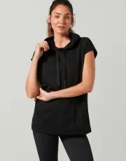 Womens New Lilybod Bailey Sleeveless Jumper Workout Top Size M Smoke Black
