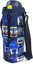 COLORFUL CANDY STYLE NM702320 Stainless Steel Mug Cover Set, 16.9 fl oz (480 ml), Train Face Collection, Licensed by JR East Japan & AD Navy, Zojirushi Seamless Water Bottle Case, Holder, Shoulder Bag