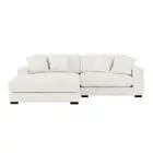 106" Sectional Couch Cover L-Shape Sofa Cover Beige