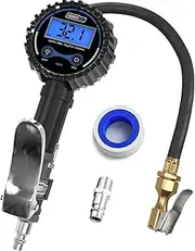 Digital Tire Inflator with Pressure Gauge - Elongated 24" Hose and 0.1 Display Resolution - Perfect for Home Compressor