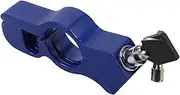 GETAJGHSD Adjustable Motorcycle Handlebar Lock, Heavy Duty Anti-Theft Throttle Grip Brake Lock for Scooters and Atvs, Secure Aluminum Alloy Lock, Blue