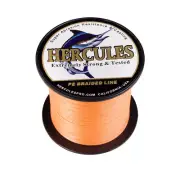 HERCULES PE 500M 547 Yards 4 Strands 30lbs Braided Fishing Line Orange Extreme