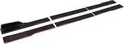 Universal Side Skirt Extension Rocker Plate Lip Separator Bumper Compatible for BMW Honda Toyota Nissan Golf Jetta 6PCS 6PCS 200CM 220CM(220CM Black Red)