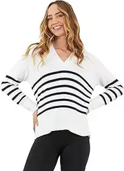 [Ripe] Maternity Hanna Nursing Knit White/Navy