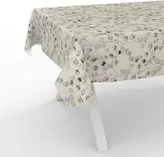 Oilcloth Tablecloth Wax Tablecloth Washable Garden Tablecloth Water-Repellent 180 x 140 cm Cut Edge Eucalyptus