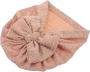 [JEWEDECO] Bow Hat Lightweight Cap for Newborns Cute and Safe Decorative Cloth Headwear for Parties and Daily Wear Coffee