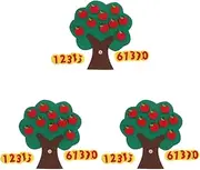 Angoily 3 Set Felt Letters for DIY Crafts, Non-Woven Apples Tree Counting Soft Fabric Alphabet Letters, Sewing Embellishments, Custom Name Decor, Home Schooling, Learning Activities