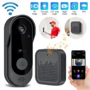Wireless Smart WiFi Video Doorbell HD Intercom Security Camera PIR Bell +Battery