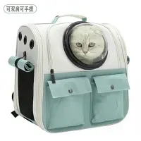 在飛比找樂天市場購物網優惠-寵物外出包 貓咪外出大容量貓包透明便攜冬天帆布貓背包寵物透氣