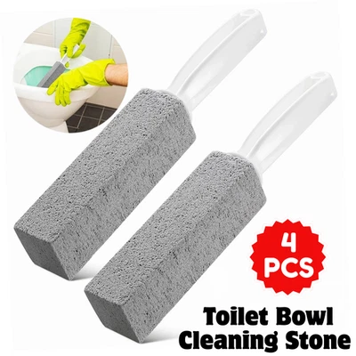 4pc Pumice Stone Wand Tile Cleaning Stains Brush Toilet Bowl Bathtub Cleaner