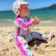 NEW! Baby Full Length Zip Sunsuit Set - Ditsy Daisy