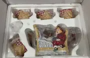 Vintage Department 56 Little Red Riding Hood Ceramic Teapot And 4 Cups With Box
