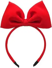 Red Bow Headbands for Women, Cute Big Bow Headband Hair Accessories, Festivals hairbands Adults Teens Party Decoration (Red, One size)